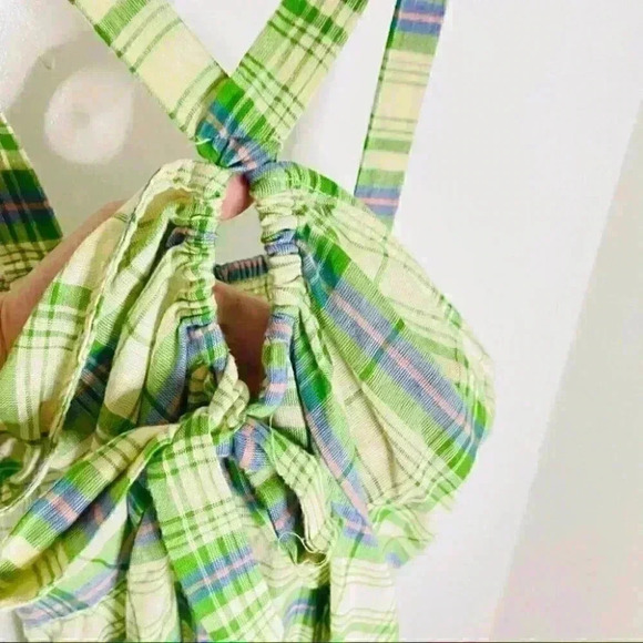 NWT Urban Outfitters Plaid Mini Dress with Keyhole - Picture 3 of 7